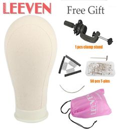 Leeven 2124039039 Canvas Block Head Mannequin Wig Display Styling Manikin Stand With Mount Hole15956826