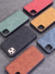 Ultra Slim PU Leather Back Cover Soft TPU Case for iPhone 12 11 Pro Max XR XS X 8 7 6 Plus Mini1229388