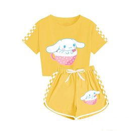 Wholesale New Boys' and Girls' Summer Thin T-Shirt Yucca Dog The Summer I Got Pretty Sweatshirt Shorts Printed 40 Style A98 DHL