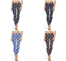 Be Devils basketball USA flag Fashion Women Vintage Yoga pants 90 degrees Casual Four-way stretch Suitable for Sports Leggings7732213