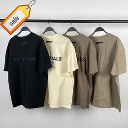 Men's T-shirts 2021ss Short Sleeve T-shirt New Offset Fog Double Line Essentials Trendy Street Loose