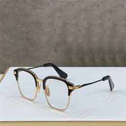 New fashion design men optical glasses TYPOGRAPH K gold square frame vintage simple style transparent eyewear top quality clear le226f