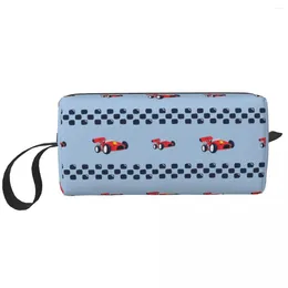 Cosmetic Bags Race Car Portable Makeup Case For Travel Camping Outside Activity Toiletry Jewelry Bag