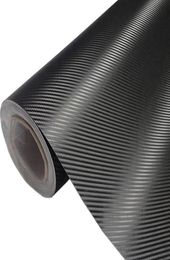 New 30cmx127cm 3d Carbon Fibre Vinyl Car Wrap Sheet Roll Film Car Stickers And Decals Motorcycle Car Styling Accessories Automobil3562918