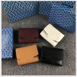 Evening Bags Wallets Totes TB Four Color Three Fold Change Card Coins Bag Hardware Lady Wallet Purse 220915236i