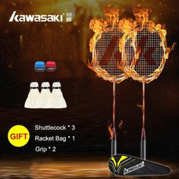 2PCS/Pair Badminton Rackets Ultra-light Carbon Fibre Durable raquete Badminton Supplies Free of Racket Bag 240304