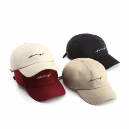 Ball Caps Simple Men Unisex Summer Hop Hip Cotton Baseball Fashion Embroidery Sun Hats Cool All Match Letter