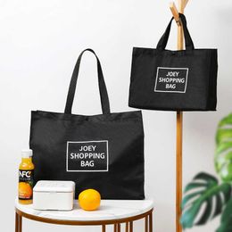 Shopping Bags Supermarket Shopping Bag Oxford Cloth Handbag Large Capacity One Shoulder Environmental Protection Canvas Portable