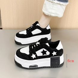 Autumn Womens Casual Platform Sneakers Stars Skateboard Trainers Running Sport Shoes Tennis Shoes Thick-Sole Walking Sneakers 240228