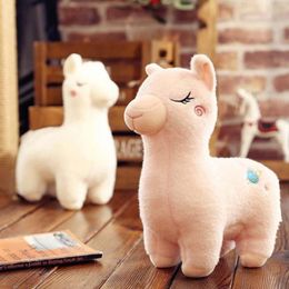 23cm Cute Alpaca Plush Toy Lovely Alpaca Doll Pillow Cushion Animal Stuffed Soft Toy Bed Sofa Home Car Decoration Gifts2448