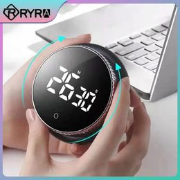 Multifunction Easy Place Stopwatch Alarm Clock Battery Power Supply Household Kitchen Timer With Led Display Screen 70g Black 240308