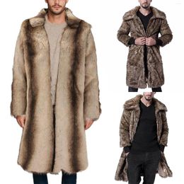 Men's Jackets Winter Warm Coat Friendly Artificial Leather Long Thickened Teens Den Jacket