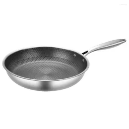 Pans Stainless Steel Wok Non Stick Honeycomb Double Sided Stir-fry Pan Non-stick Cookware Cooker