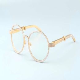 Luxury diamond glasses frame S19900692F pilot glasses frame gold stainless steel diamond frames323E