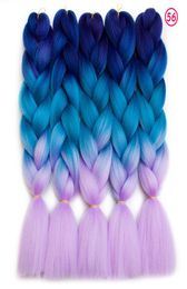 Whole Kanekalon Ombre Braiding hair synthetic Crochet braids 24inch 100g Ombre two tone Jumbo braid hair extension2833860