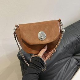 Evening Bags Trend Shoulder Bag Women Luxury Chain Solid Color Metal Messenger Female Casual Lightweight Simple Handbag Design