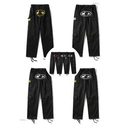 2023 Men's Y2k Cargo Pants Cortiez Harajuku Hip Hop Print Multi Pocket Overalls Hip Hop Punk Rock Wide Leg Cortez Pants Oversized Streetwear 819
