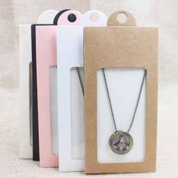 30PCS multi color cardboard jewelry package& display window hanger box gift box necklace earring jewelry packing hanger352t