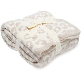 Trendy Leopard Fleece Blankets Children Adults Winter Spring Throw Blanket Nap Air Conditioner Blanket INS Fashion Car Travel Thro169f
