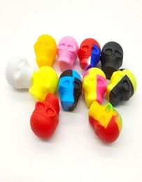 3ML Skull design Mini silicone jars NonStick Smoking Container For Wax slick Oil storage Vaporizer Dab Whole 9543482