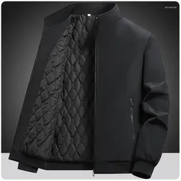 Men's Jackets Plus Size 7XL 8XL Autumn Winter Bomber Jacket Men Middle-Aged Streetwear Cotton-Padded Coat Fashion Casual Parkas Clothing