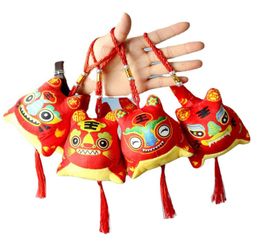 2022 Year Of The Tiger Chinese New Year Zodiac Plush Tiger Toys Pendant Random gifts for guests Tiger Mascot7677590