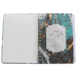 Convenient Schedule Notepad Agenda Notebook Daily Use Pads Notebooks 2024 Planner Office Supply Weekly