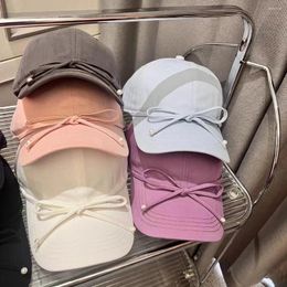 Ball Caps Classic Versatile Girl Spring Summer Quick-drying Fabric Korean Baseball Cap Female Shows Small Face Bow