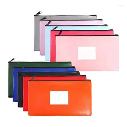 Gift Wrap 10 Pieces Money Bags Kit With Zipper Pouches Colors Security Bank Deposit Cash Label Holder