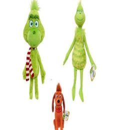 28 cm Fashion Christmas Supplies How The Grinch Stuffed Animals Plush Toys New Christmas Geek Grinch Plush Toy Green Monster Doll2322472