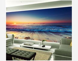 Cusotm any size beautiful sunset wave stone 3D background wall mural 3d wallpaper 3d wall papers for tv backdrop8696921