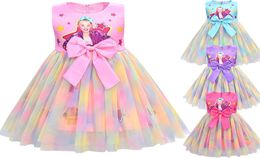 Girls Jojo Siwa Dress Girls Bow Vestidos Kids Party Birthday Dress Children Dresses Girls Christmas JOJO Siwa Princess Dress T20074531562