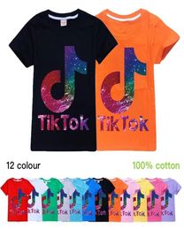 Douyin 12 Colour app Children ShortSleeved TShirt Cotton tshirt Kids Clothes Kids Tops Boy Girl Tees Tik Tok Kids t shirt21007447