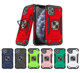 Shockproof Armour Case For iphone 12 XR XS X 11 Pro Max mini 7 8 Plus 6 Phone Cover Magnetic Ring Kickstand2767636