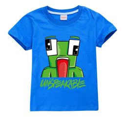Toddler Kids Youtuber Vlogger Fashion T Shirt Cotton Tops Tees for Teen Boy Girl Blue Red1762763