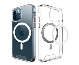 Shockproof Magnetic Clear Cases wireless Charger TPU PC Transparent Back Cover for iPhone 7 8 8Plus 11 Pro Max5132630