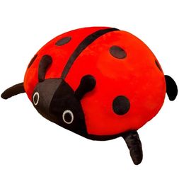 Huggable Nice 80cm 60cm 40cm Cute Plush Toy Soft Colorful Ladybug Ladybird Insect Doll Pillow Cushion for Children Birthday Gift L6119401