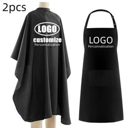 Customised for hairdressing aprons salons cloaks customer hairdressers bibs beauty and nail 240227