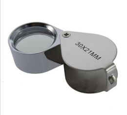 Retail Package 30 x 21 mm Jewellers Eye Magnifying Glass Magnifier Loupe Pocket Loupes6643194