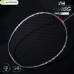 Alpsport YH 4U Offensive max 38lbs Badminton Racket Carbon Fibre Competition level Designed for OUTDOOR training and competition 240304