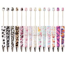 Leopard DIY Bead Pen Ballpoint Pens Original Beads Pens Customizable Lamp Work Craft Writing Tool3576209