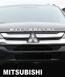 Per Mitsubishi Outlander Chrome Car 3D Lettere Hood Emblem Logo Badge Adesivi per auto Styling Accessori auto Formulazione 3D Letter5721314