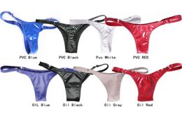 Women's Panties Design Leather G Strings Sexy Underpants Thongs Latex Shorts Briefs Low Waist Bounce Fetish Ps Size T3525228