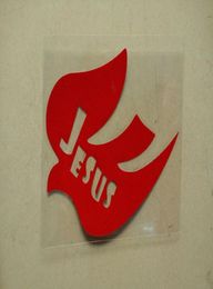 100 pieces lot Whole Vinyl JESUS Bird Decals stickers for car truck auto8642325