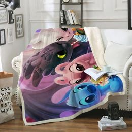 Blankets Toothless And Light Fury Fleece Blanket Plush 3d Printed For Adults Sofa Sherpa Bedspread Wrap Throw Fashion225G