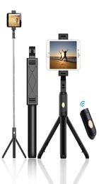 New 3 in 1 Mini Selfie Tripod and Wireless Bluetooth Selfie Stick with Remote Control for iphone X samsung S10 Portable Bluetooth1147842