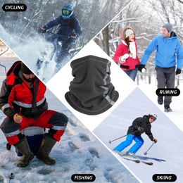 Bandanas Men Women Neck Gaiter Windproof Reflective Face Mask Cover Cold Weather Scarf For Skiing Cycling Outdoor Sports