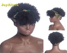 Hair Synthetic Wigs Cosplay Headband Synthetic Wig Short Afro Kinky Curly Hair Wigs for Black Women Fluffy Curls Band African Turb6144366