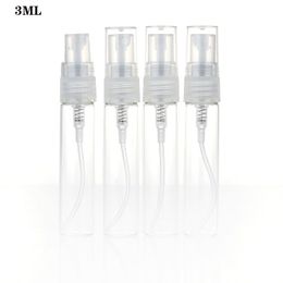 Wholesale 2400 pcs/lot 3ml Mini Mist Spray Bottle Small Clear Glass Empty Cosmetic Containers Bottles