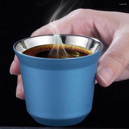 Mugs 80ml Double Wall Insulated Heat Resistant Coffee Mug 304 Stainless Steel Milk Cups Cup